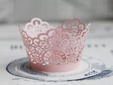 LASER CUT LACE CUPCAKE CAGES/WRAPPERS  - {12 Pcs}